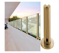 GHHVFEC Balustrade Posts Glass Railing Post Windproof Fencing Connector Balcony Balustrade Clamp System For 10/12 Mm Thick Panel, Heavy Duty Glass Railing Post/Fence Pillars, Inc,Mid Post-65cm/25.5i