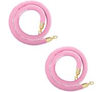 GHHVFEC Elegant Pink Rope Barrier with Gold Hooks - 5ft Stanchion Queue Divider for Weddings Concerts Hotels & VIP Events - Premium Safety Queue Management Solution