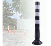 GHHVFEC Flexible Delineator Traffic Safety Bollards Plastic Posts with Reflective Stripes for Road Safety Black and White Barrier for Effective Traffic Control