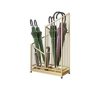 GHHVFEC Gold Metal Hollow Umbrella Stand with Removable Drip Tray, 25x20x62cm, Stylish Entryway Office Home Umbrella Holder, Durable and Elegant Design for All Spaces