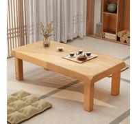 GHHVFEC Modern Coffee Table Meditation Altar Table Solid Wood Low Table for Sitting on The Floor for Living/Tea/Reception Room(Yellow 39.4 * 23.6 * 17.7in)