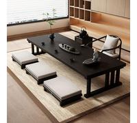 GHHVFEC Multifunctional Modern Coffee Table Rectangular Wooden Tea Table for Japanese Floor Seating Ideal for Living Room & Dining Room (140x60x35cm/55.1x23.6x13.8in)