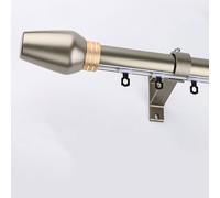 GHHVFEC ty Aluminum Single Curtain Track WallMounted Silent Rail with Rollers Ideal for Room Dividers & Privacy 5/17.3FT Champagne Finish