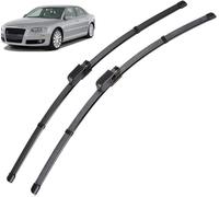 GHHVM Auto Windscreen Wipers for Audi A8 D3 2002-2009, Front Wiper Arm Blade and Arm Set Windscreen Wipers-Wiper Blades Kit Replacement,L-B/Rhd