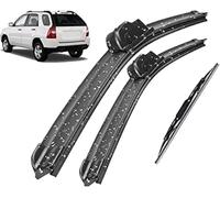 GHHVM Auto Windscreen Wipers for Kia Sportage Je KM 2005-2010 24in+16in+13in, Front Rear Wiper Arm Blade and Arm Set Windscreen Wipers-Wiper Blades Kit Replacement,L-A/Lhd
