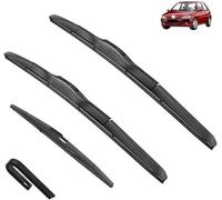 GHHVM Auto Windscreen Wipers for Peugeot 106 Rallye Phase 1991-2003 20in+18in+14in, Front Rear Wiper Arm Blade and Arm Set Windscreen Wipers-Wiper Blades Kit Replacement,L-A/Lhd