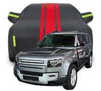 GHHVM Car Cover for Land Rover Defender 130, All Weather Full Car Covers, Outdoor Sun Rain UV Snowproof, All Seasons Protection Cover,A-Black-Red