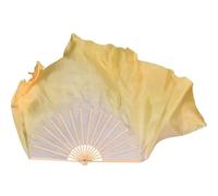 GHHZML Belly Dance Fan Dance Fan Veil Pair 2pcs Circle Real Silk Dancer Practice Show Props Extra Long Flowy Folk Costume for Women Dancers(Color 21,2pcs Right -2 People)