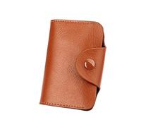 GHHZML Card Wallet Men Real Leather Credit Card Holder Men Wallet Small Pouch Money Bag Big Capacity Cardholder Case Genuine Wallets Pochette(Brown)