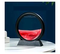 GHHZML Flowing Sand Frame Moving Sand Art Frame Quicksand 3D Dynamic Liquid Hourglass Kinetic Painting Flowing Office Home Decor(5 inch Black-Red)