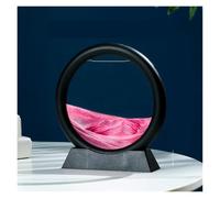 GHHZML Flowing Sand Frame Moving Sand Art Frame Quicksand 3D Dynamic Liquid Hourglass Kinetic Painting Flowing Office Home Decor(5 inch Black-Pink)