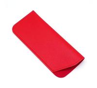 GHHZML Glasses Pouch Leather Solid Color Glasses Bag Sunglasses Reading Eyeglasses Protective Cover Case Box Pouch Eyewear Protector Accessories(Red)
