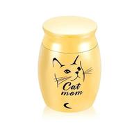 GHHZML pet urn Large Size Cremation Ashes Urn Pets Dog Cat Bird Mouse Keepsake Casket Columbarium Pet(Gold)