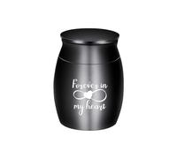 GHHZML pet urn Pet Human Ashes Aluminum Alloy Cremation Urn Funeral Urns For Cat Dog Animal(Black 30x40MM)