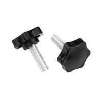 GHHZML Thumb Screws 5/10PCS Star Shape Thread Clamping Handle Bolt Bakelite Hand Knob Tightening Screw Industry Equipment Plastic Steel M5 M6 M8(M5x35 D25,10PCS)