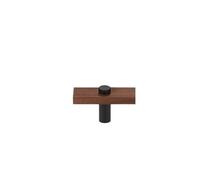 GHHZML Wooden Handles 2pcs Walnut Brass Furniture Handles Long Modern Pulls Cupboard Wardrobe Dresser Shoe Box Wine Bar Drawer Cabinet Knobs for Cabinet(L60xW22.5xH36mm-C)