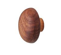 GHHZML Wooden Handles Creative Solid Wood Pebble-Shaped Cabinet Door Drawer Handle Black Walnut for Cabinet(5.1x5.1cm)