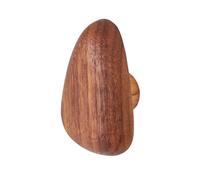 GHHZML Wooden Handles Creative Solid Wood Pebble-Shaped Cabinet Door Drawer Handle Black Walnut for Cabinet(6.4x4.6cm)
