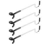 GHIBFBT 4PCS Camping Tent Pole Hooks, S Shape Multifunctional Lantern Hanger Hooks, Rustproof Strong Bearing Capacity Lantern Hanging Holder for Teapot, Lamp, Mosquito Repellent