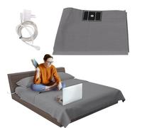 GHIBFBT Grounding Bed Sheet, Ground Connected Bed Linen, Conductive Ground Fitted Sheet with EU Grounding Cable and Earth Plug, 10% Silver Thread Content (68 x 132 cm)