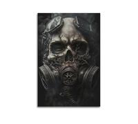 GHIBYN Skull Gas Mask Decorative Poster Poster Decorative Painting Canvas Wall Posters And Art Picture Print Modern Family Bedroom Decor Posters 20x30inch(50x75cm)