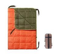 GHILEO Poncho Liner No Zippers, Army Blanket, Sleeping Bag, with A Compression Carrying Bag, for Traveling, Hiking, Camping, Outdoor Survival, Car Blanket