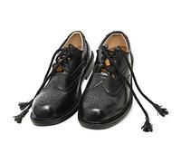Ghillie Brogue Shoes Black Leather Ghillie Brogues Scottish Kilt Shoes UK 7-12 (UK_Footwear_Size_System, Adult, Men, Numeric, Medium, Numeric_10)