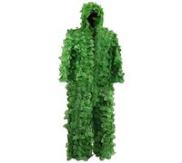 Ghillie Suit for Men - Green Camouflage for Quiet Movements, Hunting Equipment | Gilly Suit for Animal Photography, Bird Watching, Halloween, Children's Secret Room