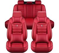 GHIOSA Car Leather Seat Cover Sets for Audi Q5 FY SUV 2020 2021 2022 2023,Front Rear 5 Seats Protectors Waterproof Wear Resistant Cushions Full Set Interior Accessories,E-Red
