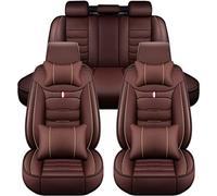 GHIOSA Car Leather Seat Cover Sets for Lexus RX350 2012 2013 2014 2015 2016 2017,Front Rear 5 Seats Protectors Waterproof Wear Resistant Cushions Full Set Interior Accessories,F-Brown