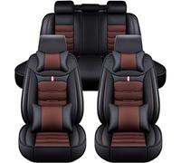 GHIOSA Car Leather Seat Cover Sets for Nissan Pulsar Visia/Pulsar Acenta/N-Connecta/N-Vision/Tekna 2014-2019,Front Rear 5 Seats Protectors Waterproof Cushions Full Set Interior Accessories
