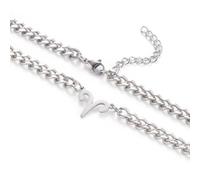 GHIUYUI Zodiac Sign Pendant Necklaces for Women Men Stainless Steel Leo Constellation Horoscope Astrology Jewelry, 6.5mm Diamond Cut Cuban Link Curb Chain 18+2 inches, 6.5mm, Stainless Steel, No