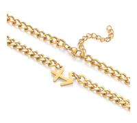 GHIUYUI Zodiac Sign Pendant Necklaces for Women Men Stainless Steel Leo Constellation Horoscope Astrology Jewelry, 6.5mm Diamond Cut Cuban Link Curb Chain 18+2 inches, 6.5 mm, Stainless Steel, No