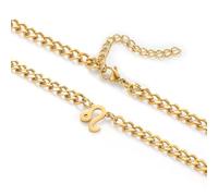 GHIUYUI Zodiac Sign Pendant Necklaces for Women Men Stainless Steel Leo Constellation Horoscope Astrology Jewelry, 6.5mm Diamond Cut Cuban Link Curb Chain 18+2 inches, 6.5 mm, Stainless Steel, No