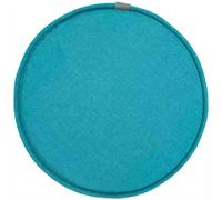 Ghjceviov Breathable Cotton And Linen Chair Cushion, Round Seat Cushion With Elastic Ties Hooks, Diameter 30cm/33cm/35cm/40cm/45cm Anti-Slip Kitchen Chair Pad(Teal Blue,35 * 35cm)