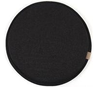 Ghjceviov Breathable Cotton And Linen Chair Cushion, Round Seat Cushion With Elastic Ties Hooks, Diameter 30cm/33cm/35cm/40cm/45cm Anti-Slip Kitchen Chair Pad(Black,45 * 45cm)