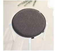 Ghjceviov Diameter 30cm/33cm/35cm/40cm/45cm Chair Pad, Non-slip Seat Cushion With Elastic Ties Hooks, Sponge Dining Chair Cushion, Small Round Stool Seat Pad(Dark Gray,33 * 33cm)