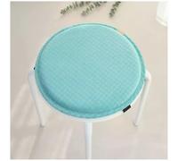 Ghjceviov Diameter 30cm/33cm/35cm/40cm/45cm Chair Pad, Non-slip Seat Cushion With Elastic Ties Hooks, Sponge Dining Chair Cushion, Small Round Stool Seat Pad(Green,35 * 35cm)