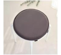Ghjceviov Diameter 30cm/33cm/35cm/40cm/45cm Chair Pad, Non-slip Seat Cushion With Elastic Ties Hooks, Sponge Dining Chair Cushion, Small Round Stool Seat Pad(Platinum Gray,45 * 45cm)