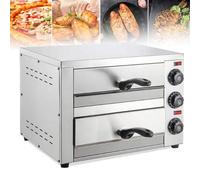 GHJIUYTFV Commercial Pizza Oven, Stainless Steel Electric Pizza Oven With Handle, Multipurpose Indoor Pizza Maker For Restaurant Home Pretzels Baked(12in)