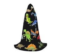 Ghjkfbf Cartoon Dinosaur Images Print Hooded Cape For Teenagers,Youth Hooded Cape Soft For Halloween Parties