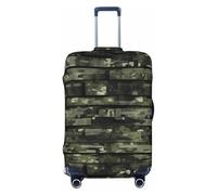Ghjkfbf Digital Camo Print Luggage Suitcase Cover Protector Luggage Washable Covers With Concealed Zipper, Black, S