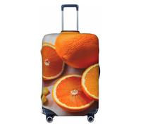 Ghjkfbf Fresh Orange Fruit Print Luggage Suitcase Cover Protector Luggage Washable Covers With Concealed Zipper, Black, XL