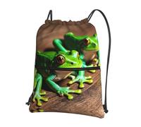Ghjkfbf Funny Frogs Print Drawstring Gym Bag, Backpack Swimming Bag With Outside Zipper, Sports Yoga Beach Football
