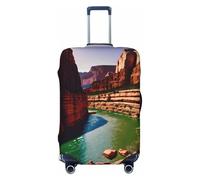 Ghjkfbf Grand Canyon Print Luggage Suitcase Cover Protector Luggage Washable Covers With Concealed Zipper, Black, S