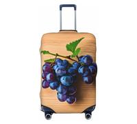 Ghjkfbf Grape Pattern Print Luggage Suitcase Cover Protector Luggage Washable Covers With Concealed Zipper, Black, S