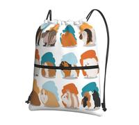 Ghjkfbf Guinea Pig Illustration Print Drawstring Gym Bag, Backpack Swimming Bag With Outside Zipper, Sports Yoga Beach Football