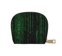 Ghjkfbf Hacker Era Print Casual Leather Wallet For Men Women Classic Zipper Pocket Credit Card Coin Purse