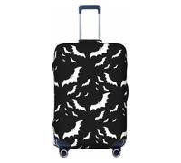 Ghjkfbf Halloween Flying Bats Print Luggage Suitcase Cover Protector Luggage Washable Covers With Concealed Zipper, Black, XL
