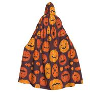 Ghjkfbf Halloween Pumpkin1 Print Cloak With Hood,Unisex Hooded Halloween Christmas Cloak Costumes Party Cape